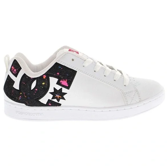 Chaussure Femme MAJOR ISO!!! DC Court Graffik Black/white/pink